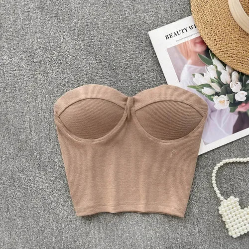 Bustier Top Push-up Corsage Féminin pour Femme