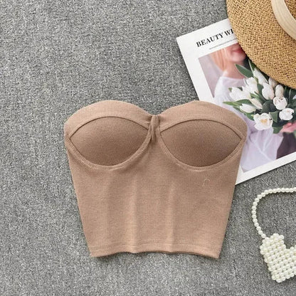 Bustier Top Push-up Corsage Féminin pour Femme
