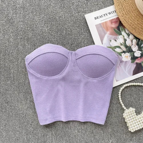 Bustier Top Push-up Corsage Féminin pour Femme
