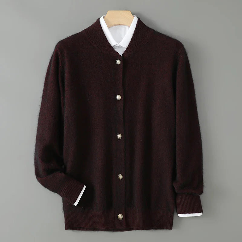 Cardigan Femme Tricot Doux à Boutons