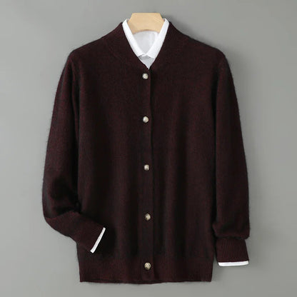Cardigan Femme Tricot Doux à Boutons