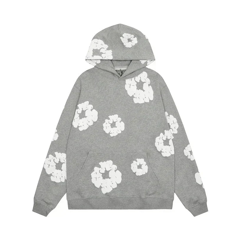 Sweat à Capuche Florale Confort et Unisexe