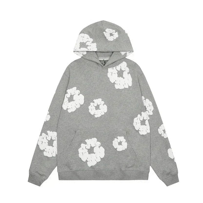 Sweat à Capuche Florale Confort et Unisexe