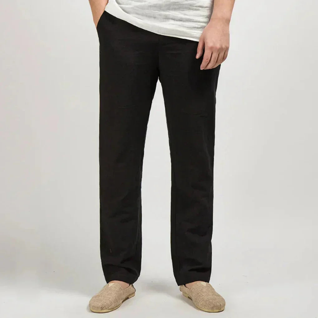 Pantalon Homme Lin Été Confort et Léger