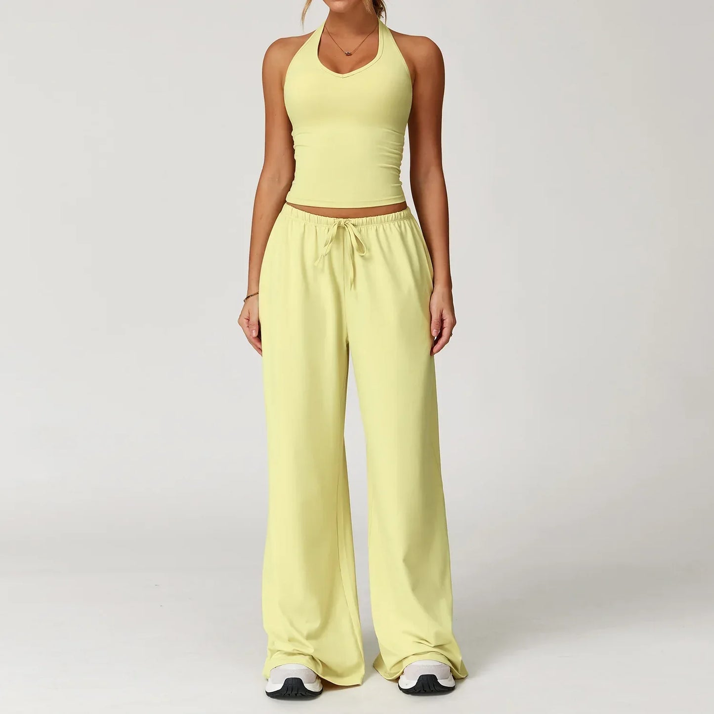Ensemble Lounge Femme Décontracté Crop Top