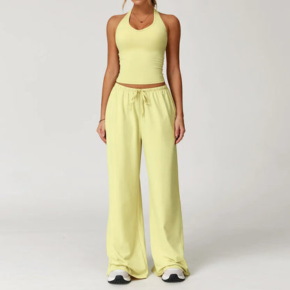 Ensemble Lounge Femme Décontracté Crop Top
