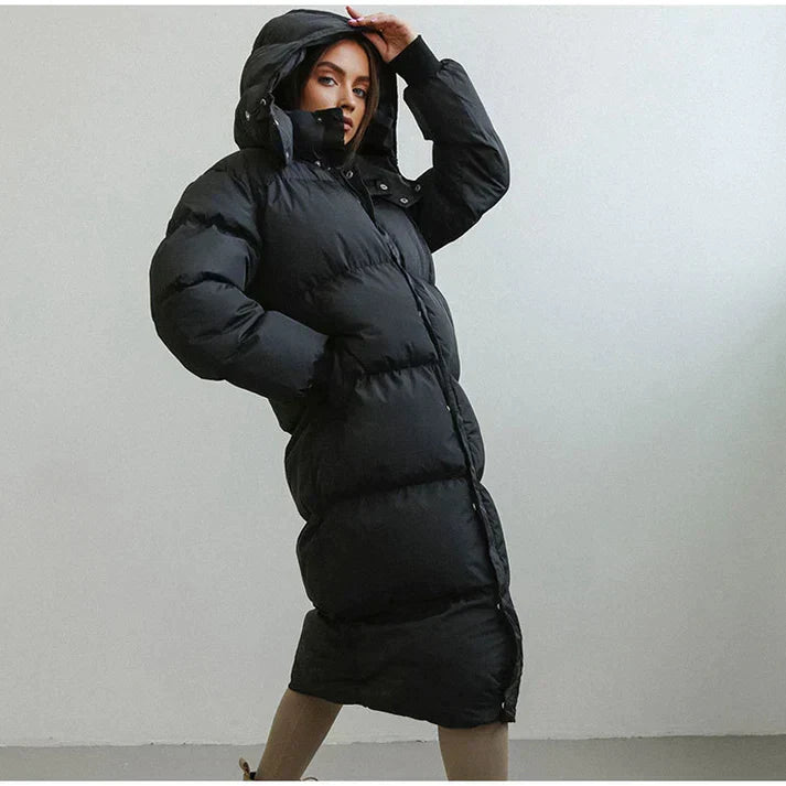 Parka Femme Longue Capuche Imperméable - PanierRoyale