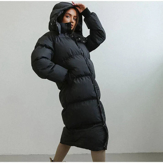 Parka Femme Longue Capuche Imperméable - PanierRoyale