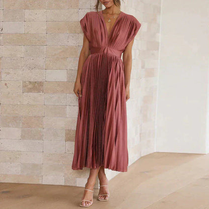Robe Plissée Femme Élégante et Colorée - PanierRoyale
