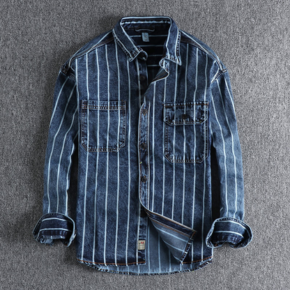 Chemise Homme Jean Classique Manches Longues