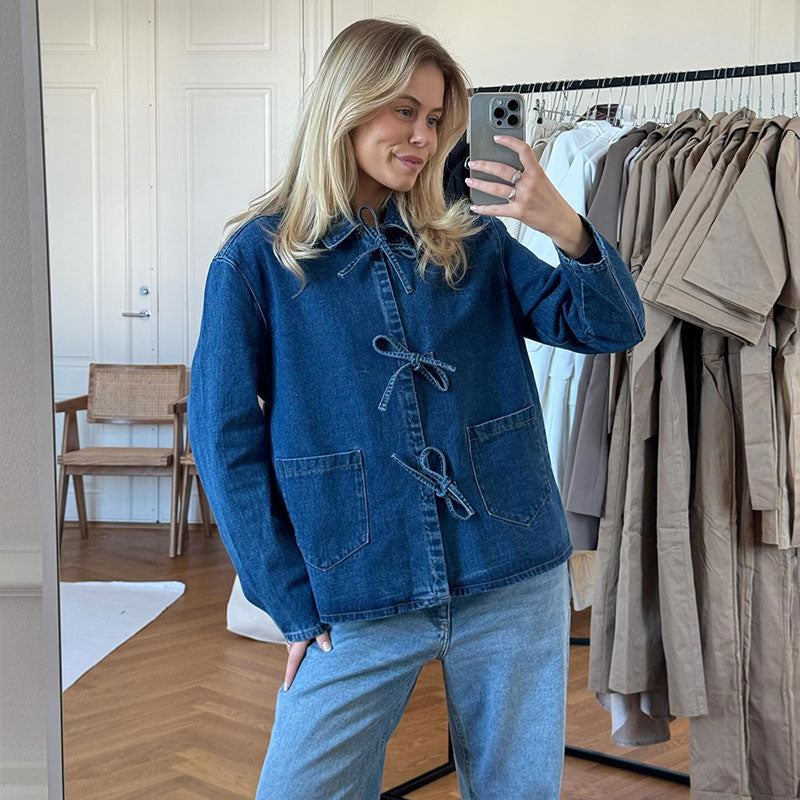 Veste Jeans Femme Dénim Casual Élégante - PanierRoyale