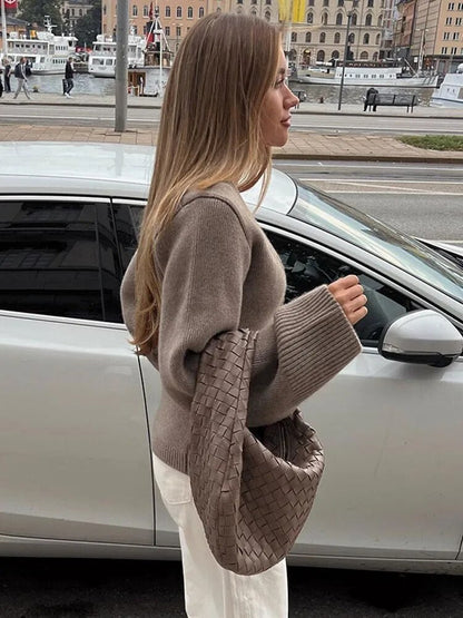 Cardigan Femme Tricot Élégant et Chaud