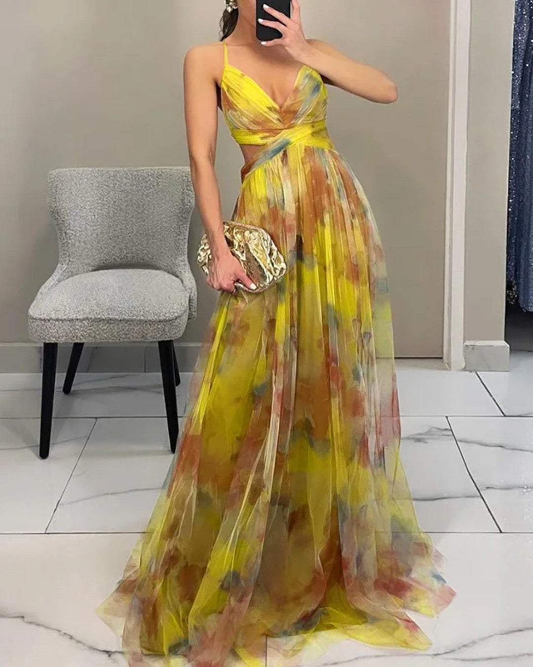 Robe Maxi Femme Fluide Bretelles Coupe Légère