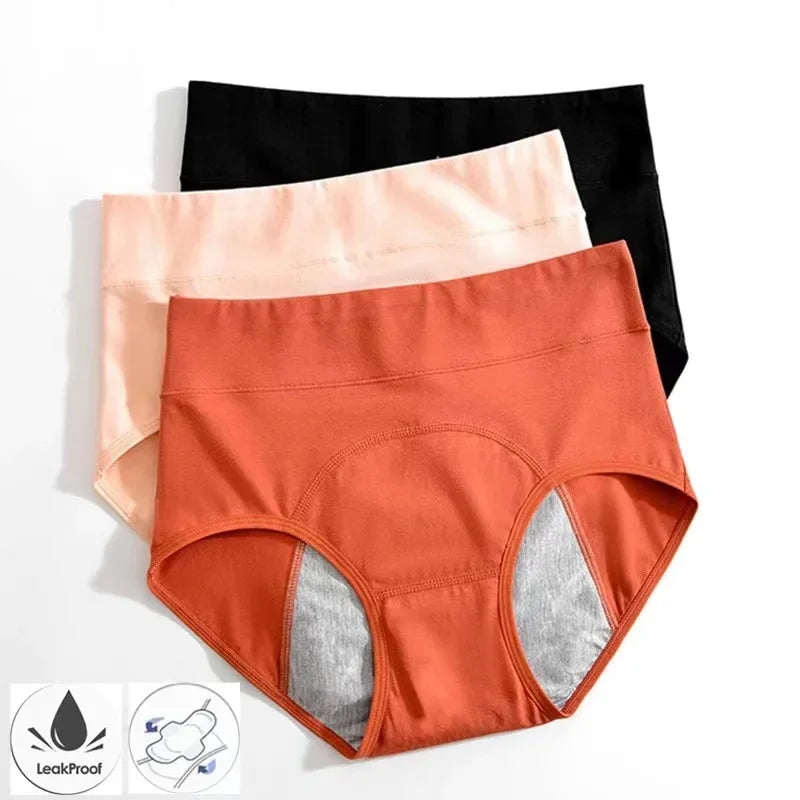 Culotte Menstruelle Femme Coton Taille Haute Anti-fuite Durable - PanierRoyale