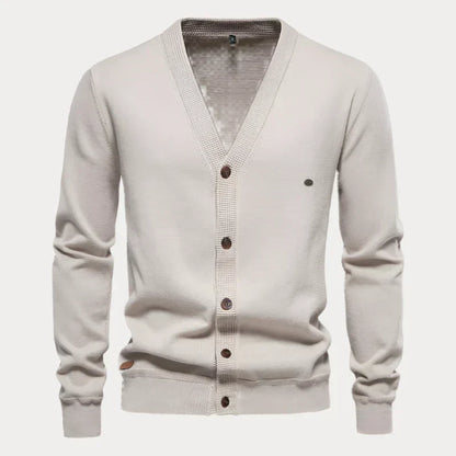 Cardigan Boutonné En Tricot Pour Homme | Manches Longues