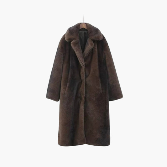 Manteau Femme Élégant Long en Fausse Fourrure Oversize Doux - BerlinGlamour