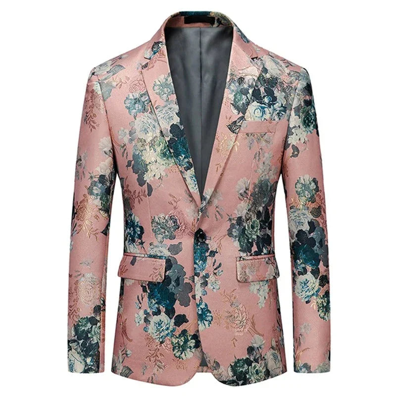 Blazer Fleurs Élégant pour Homme - BerlinGlamour