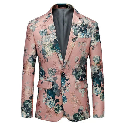 Blazer Fleurs Élégant pour Homme - BerlinGlamour