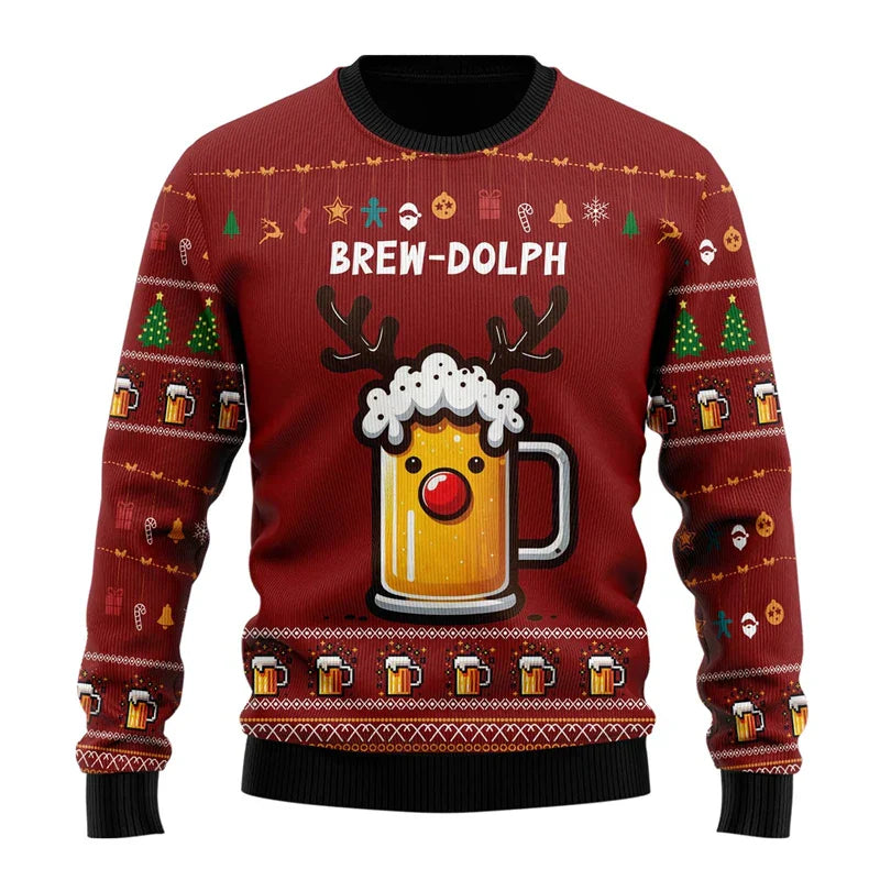Pull de Noël Homme Drôle et Amusant pour Fête