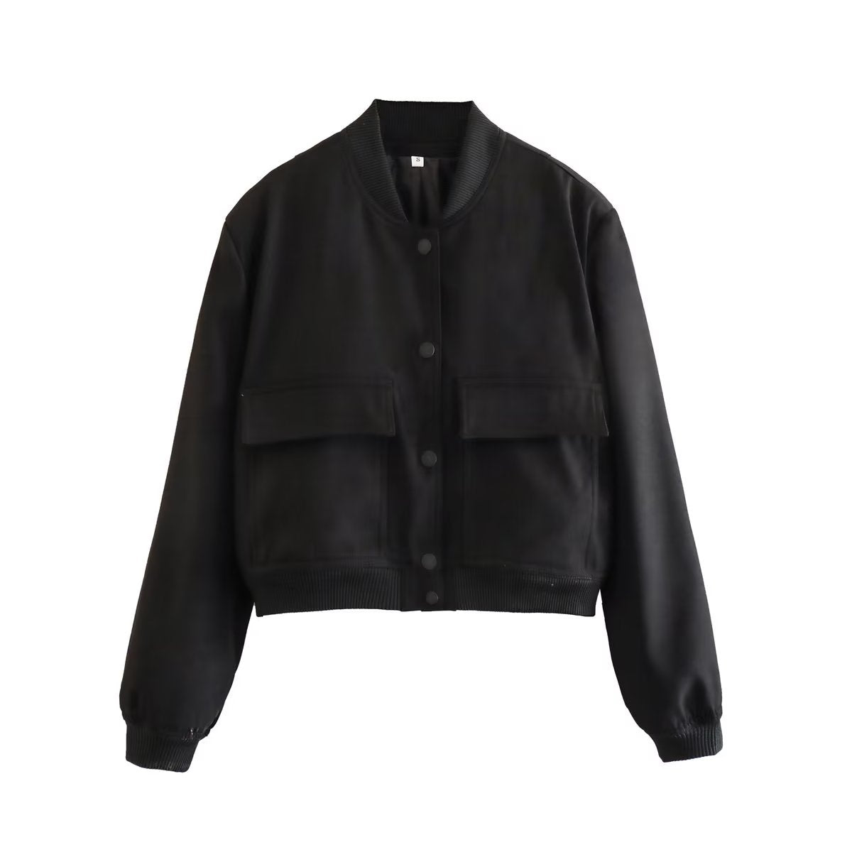 Veste femme courte avec poches, style décontracté pour tous les jours