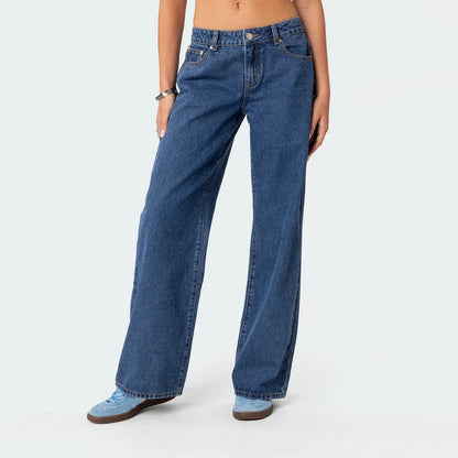 Jean Femme Large Noir Vintage