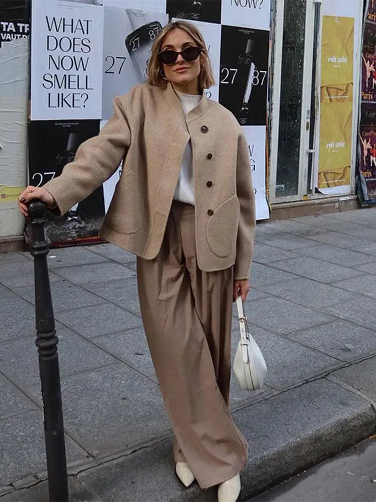Vestement | Parka Femme Grande Taille à Fermeture Asymétrique et Poches Volumineuses