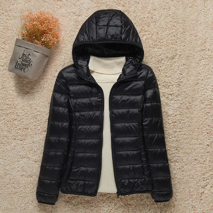 Doudoune Hiver Élégante Capuche Fourrée