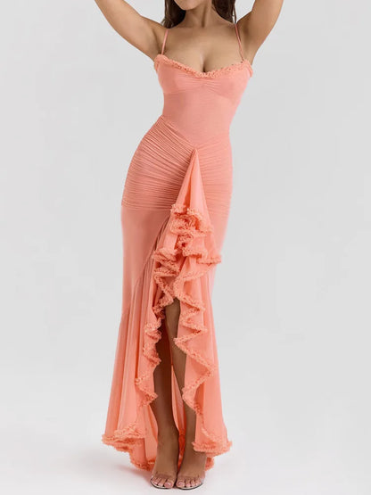Robe de cérémonie sans bretelles pour femme