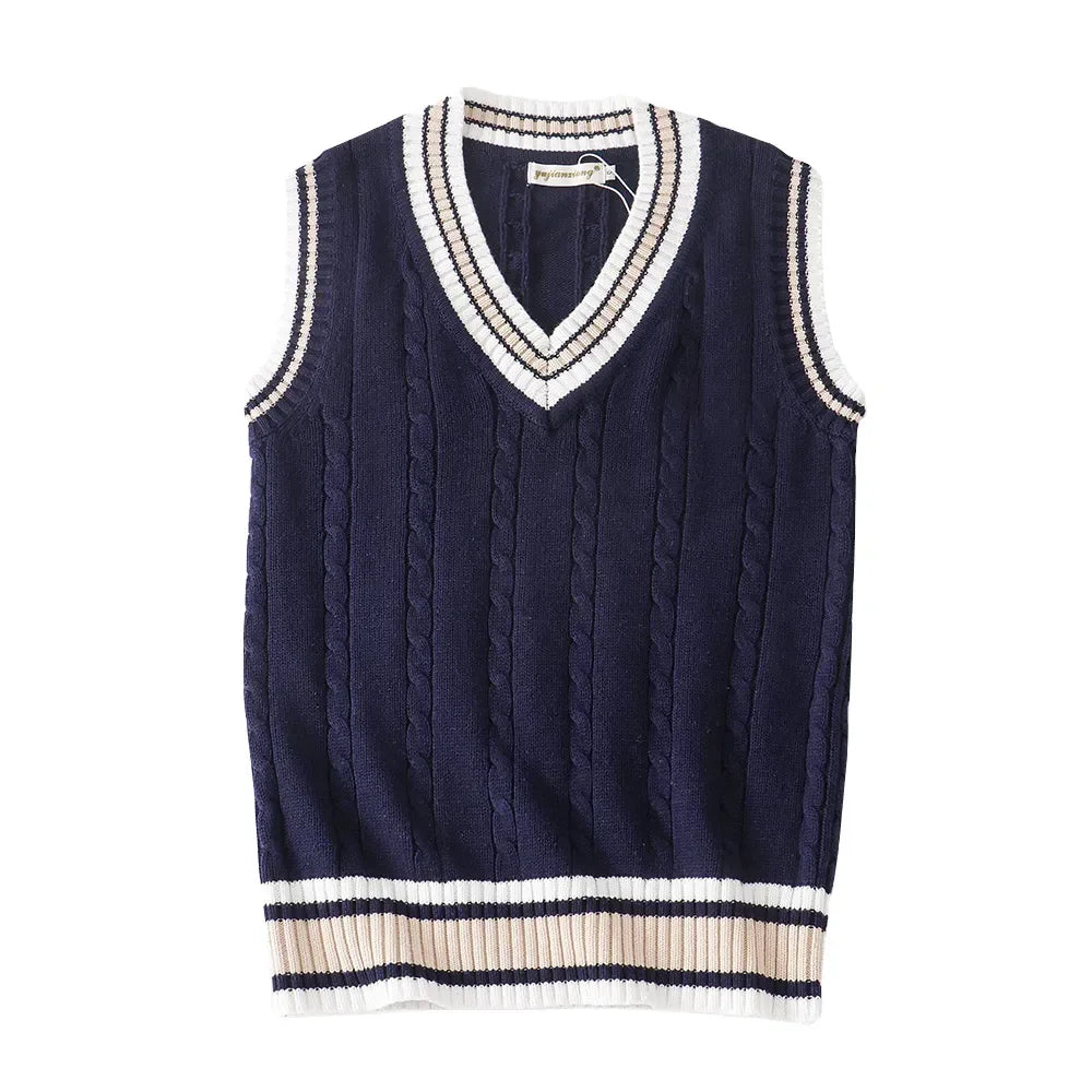 Pull Marin Gilet Col Rond pour Homme