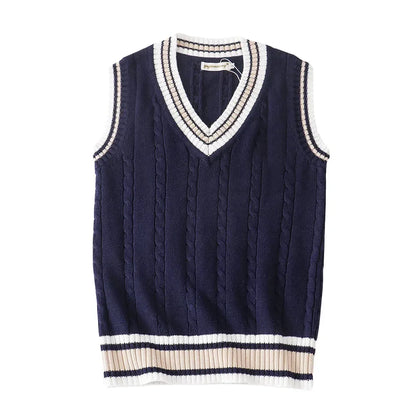 Pull Marin Gilet Col Rond pour Homme