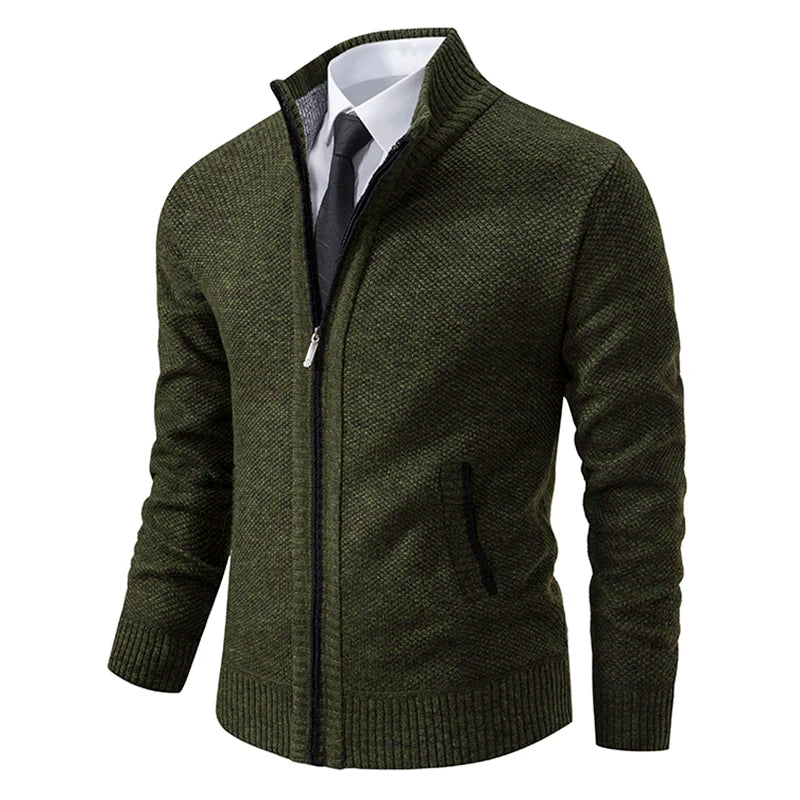 Cardigan en Maille Zippé pour Homme