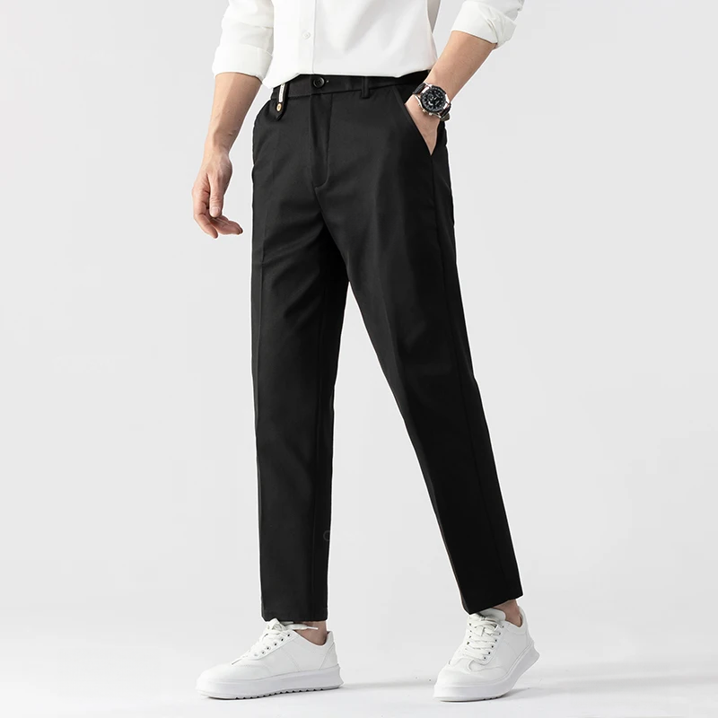 Pantalon Homme Beige Taille Haute Confort et Élégance