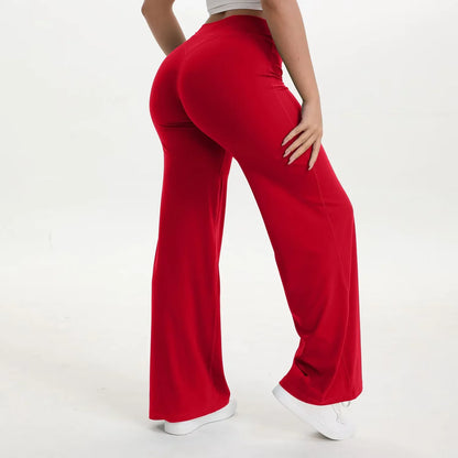 Pantalon Yoga Femme Taille Haute Fluide Coupe Large