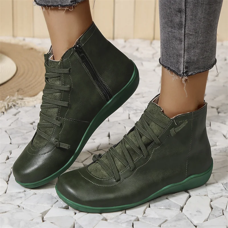 Bottines Femme Cuir Imperméable et Confort