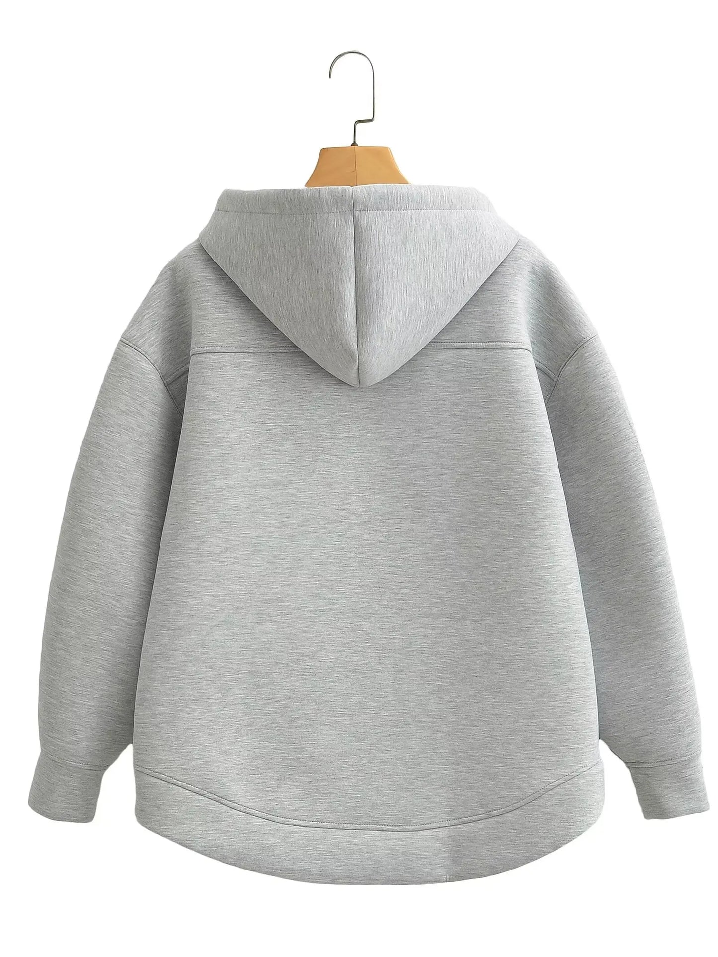 Blouson femme décontracté à capuche et fermeture éclair