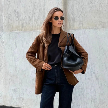 Veste Femme Fausse Fourrure Hiver Confortable et Élégante - PanierRoyale