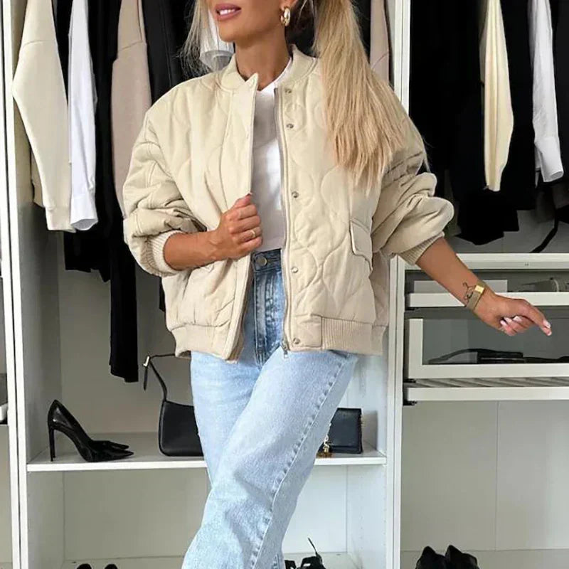 Bomber Femme Matelassé Confort Coupe Ample Oversize - PanierRoyale