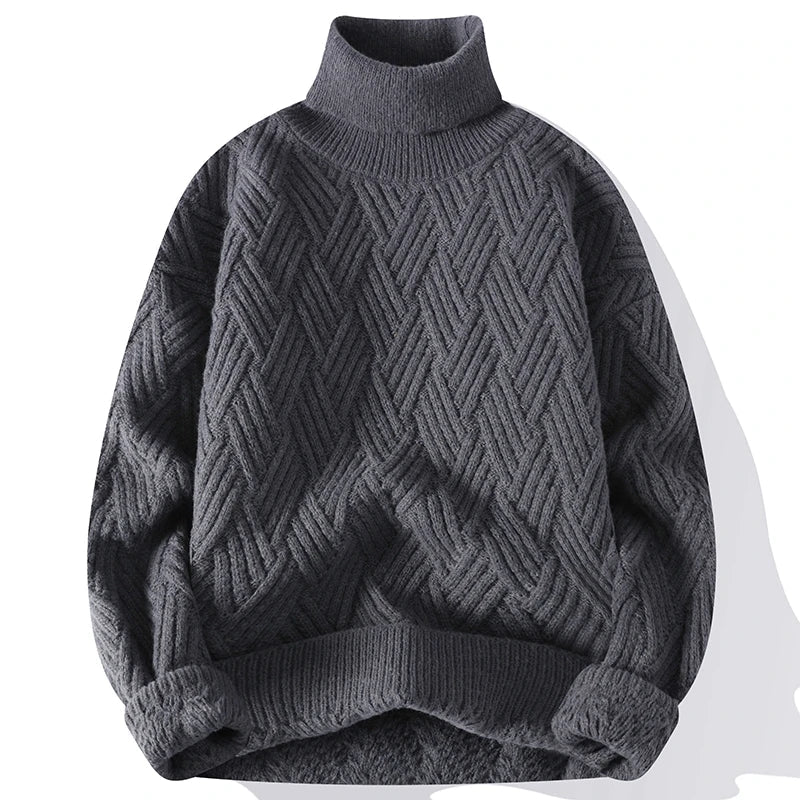 Pull Homme Élégant à Motif Texturé