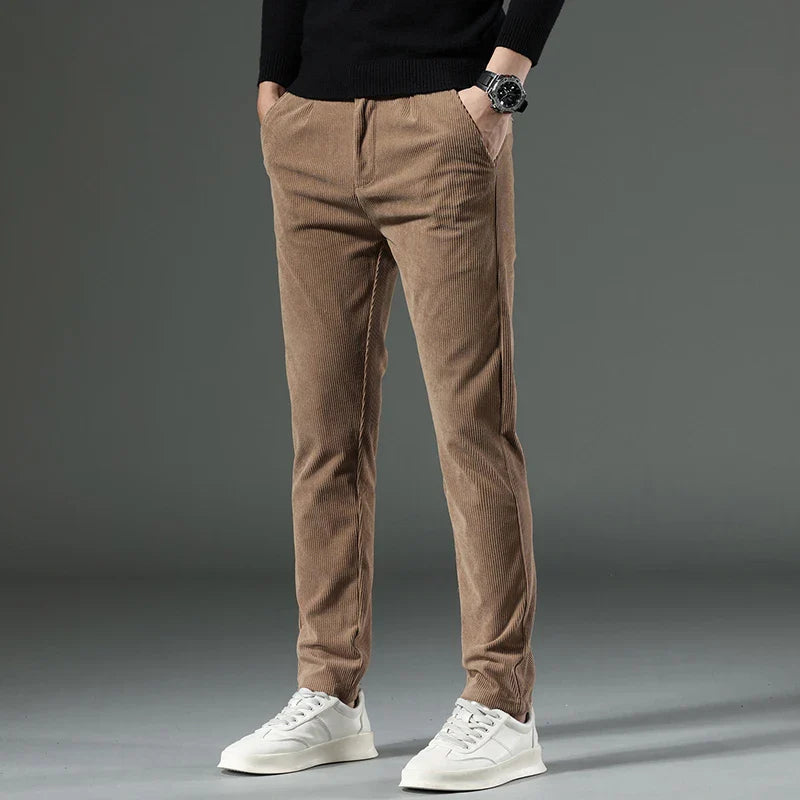 Pantalon Chino Moderne Khaki Homme - BerlinGlamour