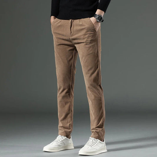 Pantalon Chino Moderne Khaki Homme - BerlinGlamour