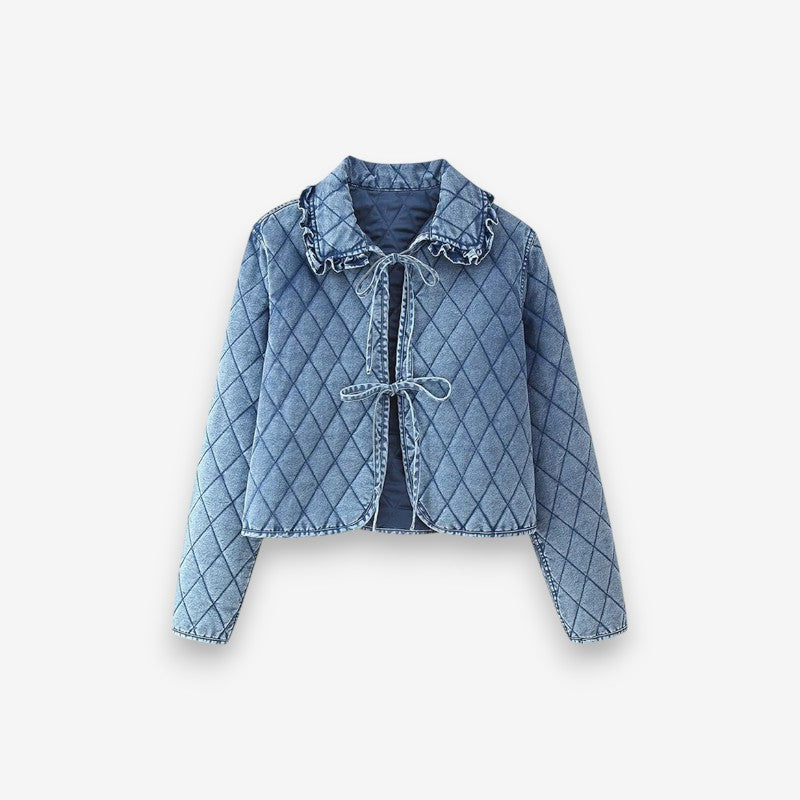 Veste Jean Femme Classique Manches Longues - PanierRoyale