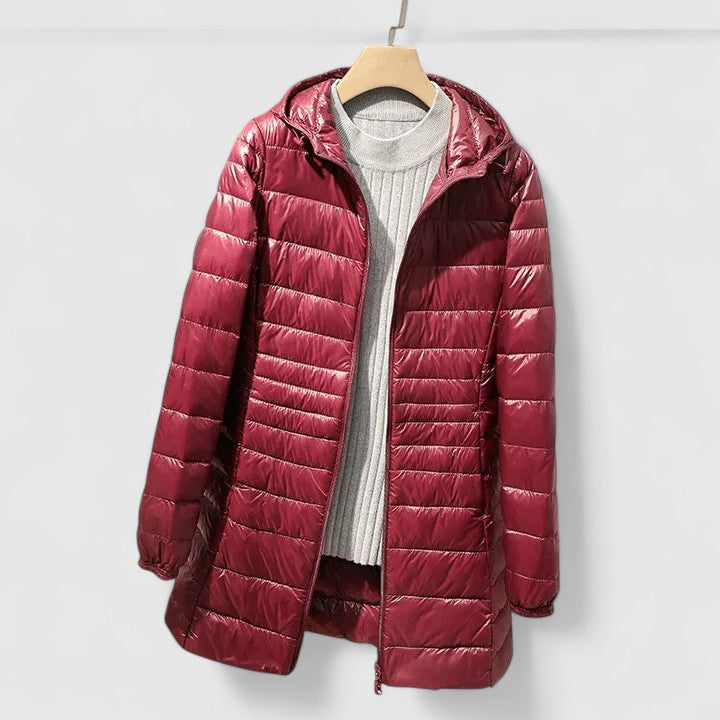 Manteau Hiver Femme Doublé et Chauffant à Fermeture Éclair