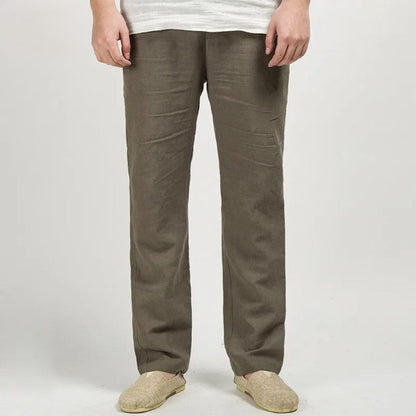 Pantalon Homme Lin Été Confort et Léger