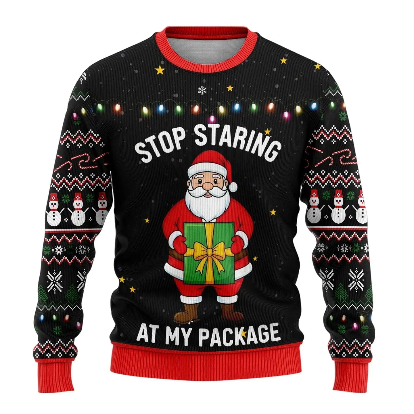 Pull Noël Homme avec Impressions de Bonhomme de Neige