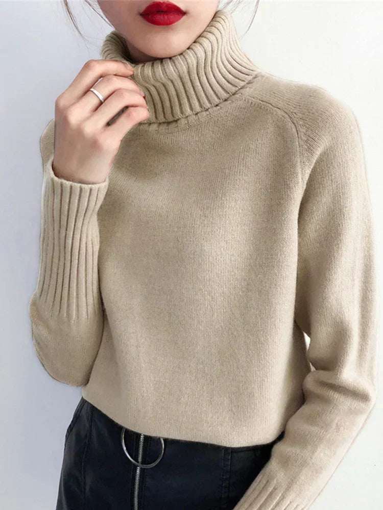Pull Femme Hiver Épais et Confortable en Laine Douce