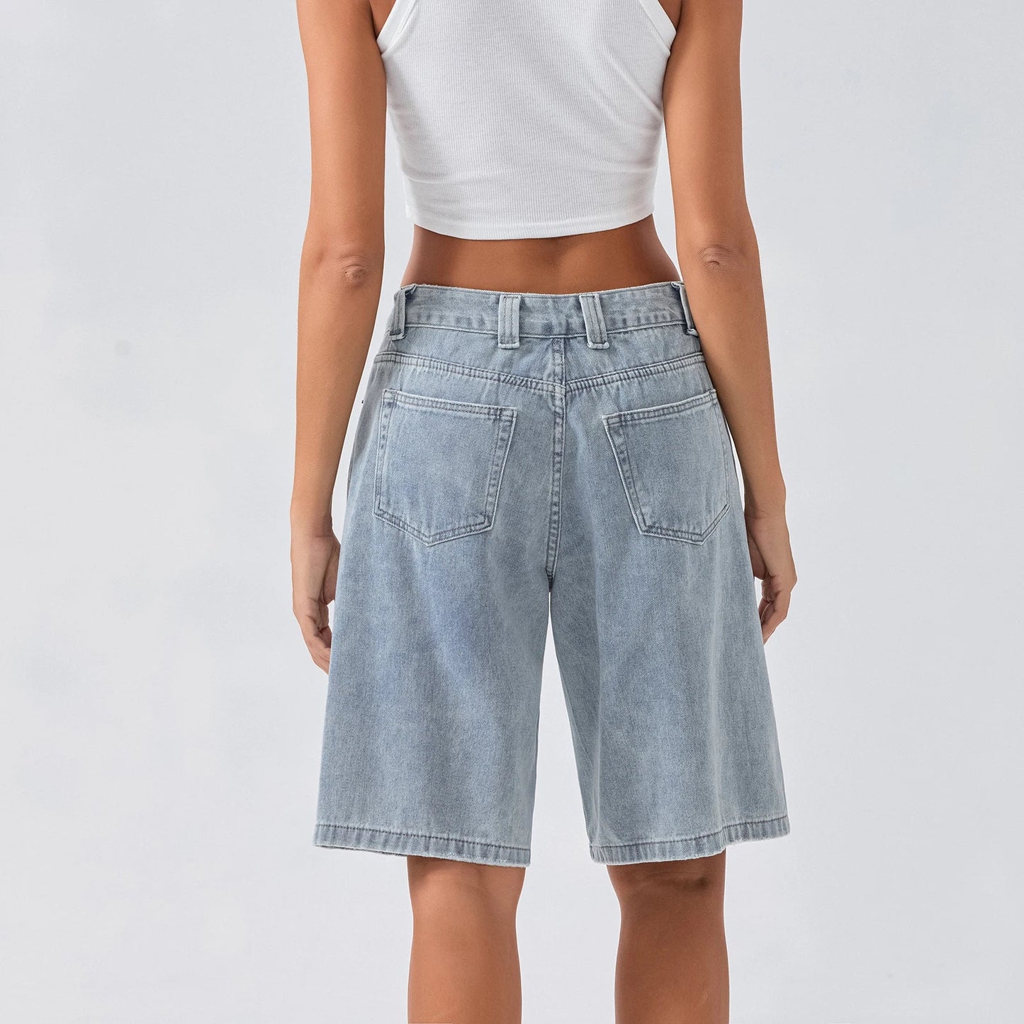 Shorts Jeans Femme Décontractés Taille Relâchée