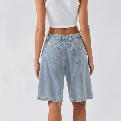 Shorts Jeans Femme Décontractés Taille Relâchée