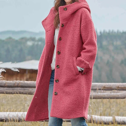 Manteau Femme Hiver Chaud et Élégant avec Capuche