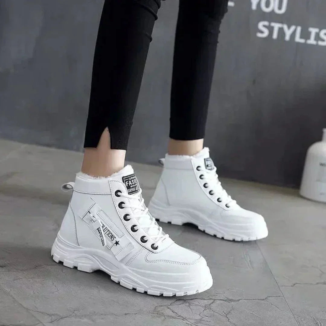 Bottines Hiver Femmes Chaussures à Lacets Confortables