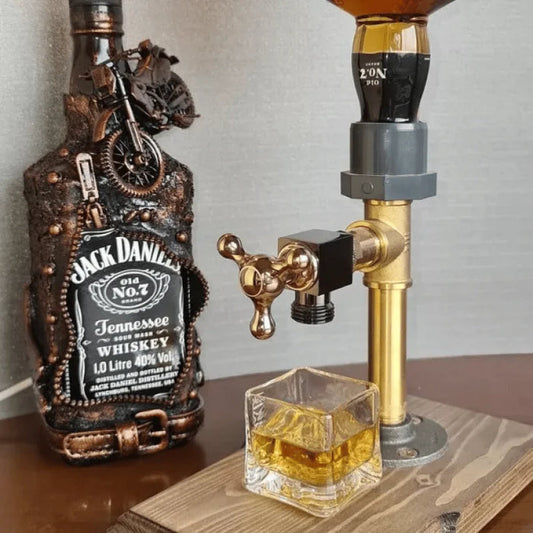 Distributeur de boissons en bois massif avec robinet métallique - PanierRoyale